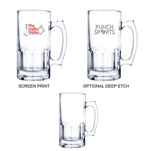 [LM007-P] 33 oz Glass Beer Mug (Screen Printed)