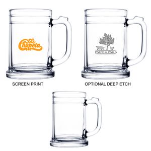 [LM203-P] 16 oz Glass Beer Mug (Screen Printed)