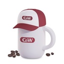 12 oz Insulated Mug with Ceramic Coated Interior - Asobu Happy Hats Cap
