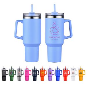 [DWA-GE23] Genoa 40 oz Vacuum Insulated Travel Mug with Straw
