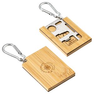 [WTT-BA24] Best Buddy Tools® Bamboo Multi-Tool with Carabiner