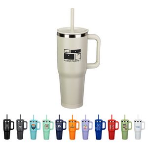 SENSO® Summit 40 oz Insulated Stainless Steel Travel Mug with Press-In Str