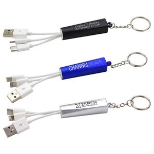 [EAC-TY20] Trey 3-in-1 Light-Up Charging Cable with Keychain
