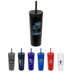[DTM-BF24] Bradford 24 oz Vacuum Insulated Stainless Steel Tumbler with Straw