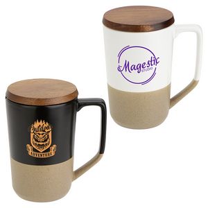 [DWA-BL22] Bellaria 15 oz Ceramic Mug with Wood Lid
