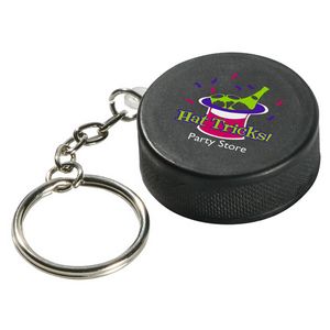 [LKC-HK10] Hockey Puck Stress Reliever Key Chain