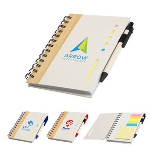 [WOF-CB26] Camber Spiral Notebook with Colorful Sticky Notes & Pen