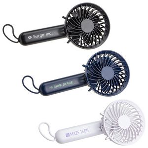 [WTV-QB23] Quiet Breeze Rechargeable Hand Fan with Carabiner
