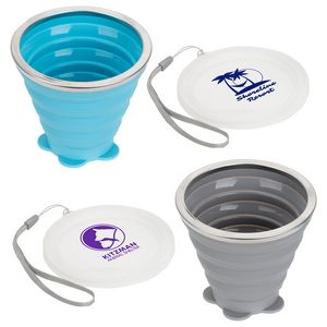 [DMU-SC24] Groove 9 oz Collapsible Silicone Cup with Lid