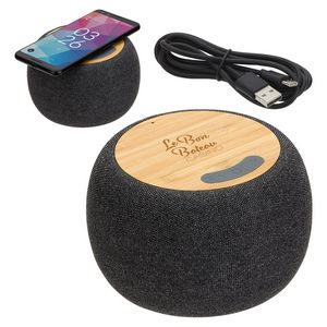 [ESP-EM22] Empire Bamboo Wireless Speaker with 5W Wireless Charger