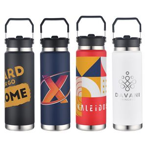 [DWA-SE25] Senago 30 oz Vacuum Insulated Stainless Steel Bottle with Build-in Straw