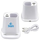 Annex Wireless Charging Stand with Dual Ports & Pen Holder