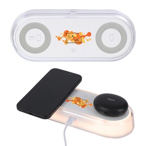 [EAC-TW25] Twin Deck 2-in-1 Wireless Charger with Ambient Light