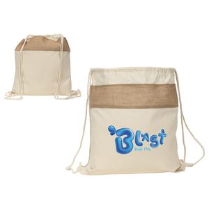 [WBA-SD24] Savanna Jute & Recycled Cotton Drawstring Backpack