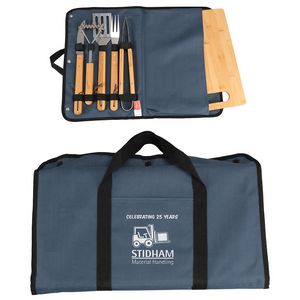[WKA-FP24] Firepit 5-Piece BBQ Set with Cutting Board & Carrying Case