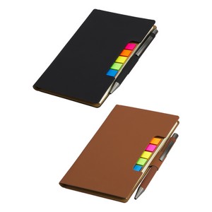[WOF-AL26] Alliance Hardcover Journal With Sticky Flags & Pen