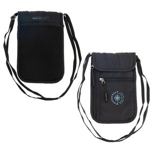 [ALB-SO22] AeroLOFT® Jet Black Safety Organizer Neck Wallet