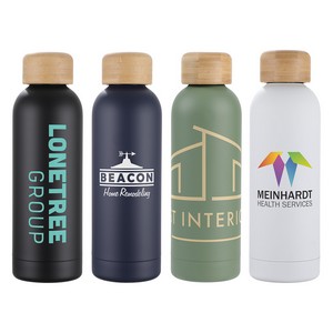 [DBT-LX26] Lexi 17 oz Eco-Friendly Vacuum Stainless Steel Bottle w/ Bamboo Lid