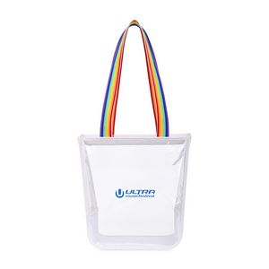 Sigma Clear Zippered Tote - Rainbow