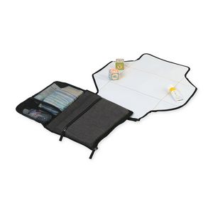 [101474-021] Reagan Recycled rPET Portable Changing Pad Station - Charcoal Heather