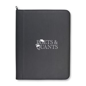 Morgan Executive Zippered Padfolio - Black
