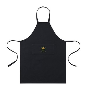 Recycled Cotton Bib Front Apron - AWARE™ - Black