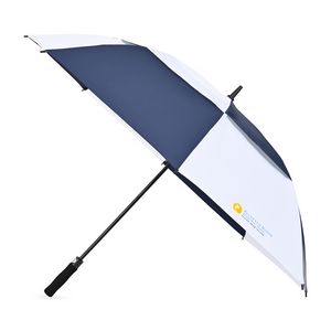 [102050-586] Elements 60" Recycled rPET Auto Open Dual Canopy Golf Umbrella - Navy-White