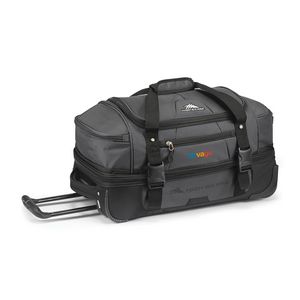 [102316-928] High Sierra® Fairlead 22" Drop Bottom Wheeled Duffel - Mercury-Black