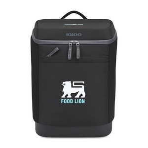 [102477-001] Igloo® Day Chiller Recycled Poly Backpack 24 Can Soft Cooler - Black