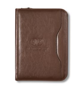 [2701] Deluxe Executive Vintage Leather Padfolio - Brown
