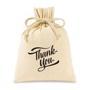 Canvas Drawstring Gift Bag- Medium - Natural