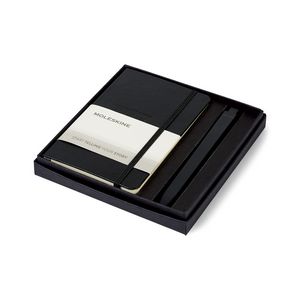 [100475-001] Moleskine® Pocket Notebook and GO Pen Gift Set - Black