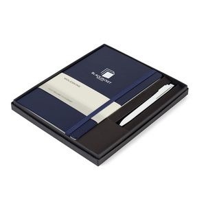 [100479-413] Moleskine® Large Notebook and GO Pen Gift Set - Navy Blue