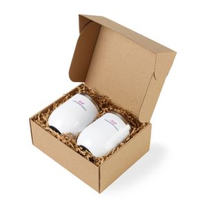[100523-100] CORKCICLE® Stemless Wine Cup Gift Set - Gloss White