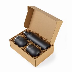 [100524-006] CORKCICLE® Canteen & Stemless Wine Cup Gift Set - Matte Black