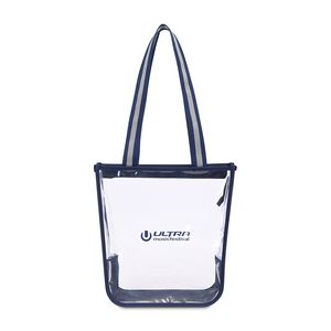 [100796-410] Sigma Clear Zippered Tote - Navy