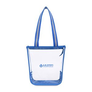 [100796-430] Sigma Clear Zippered Tote - Royal Blue