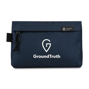 [100803-410] Renew Recycled rPET Zippered Pouch - AWARE™ - Navy