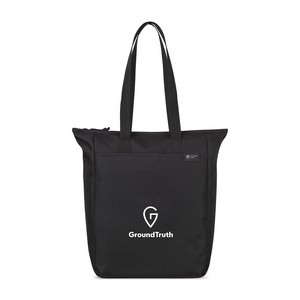 [100804-001] Renew Recycled rPET Zippered Tote - AWARE™ - Black