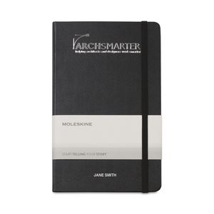 [100867-001] Moleskine® Hard Cover Large Double Layout Notebook - Black