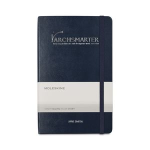 [100867-402] Moleskine® Hard Cover Large Double Layout Notebook - Sapphire Blue