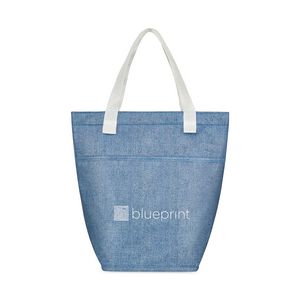 [100882-486] Sami Laminated Recycled Non-Woven Box Cooler - Denim Flecks