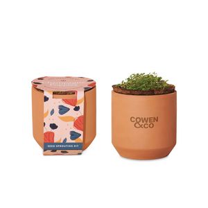 [100900-236] Modern Sprout® Tiny Terracotta Grow Kit Champagne Poppies - Terracotta