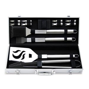 [101074-047] Cuisinart Outdoors® 14 Piece Deluxe Grill Tool Set - Stainless Steel