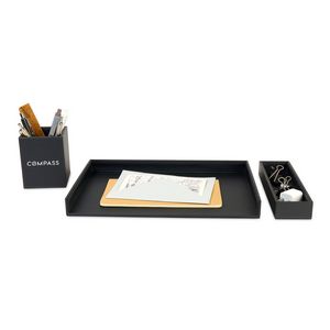 [101110-001] Easton 3 Piece Desktop Organizer Set - Black