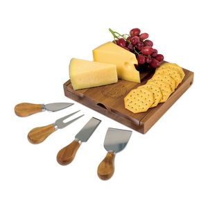[101215-214] La Cuisine Cheese Board with Serving Set - Wood