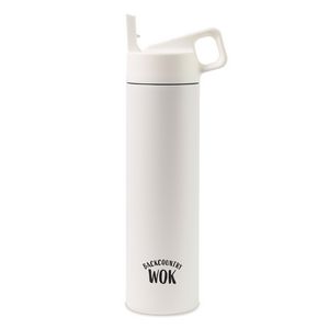 [101224-104] MiiR® Vacuum Insulated Wide Mouth Leakproof Straw Lid Bottle - 20 Oz. - White Powder
