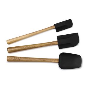 [101267-001] La Cuisine Silicone Baking Utensils - Black