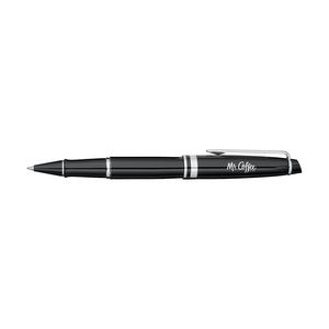 [101335-182] Waterman Expert Rollerball - Black - Silver Trim