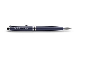 [101336-190] Waterman Expert Ballpoint - Blue - Chrome Trim